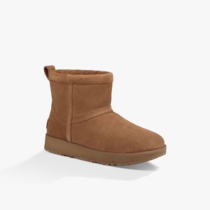 Ugg Classic Mini Waterproof Klassiska Stövlar Dam Bruna (026315CFL)